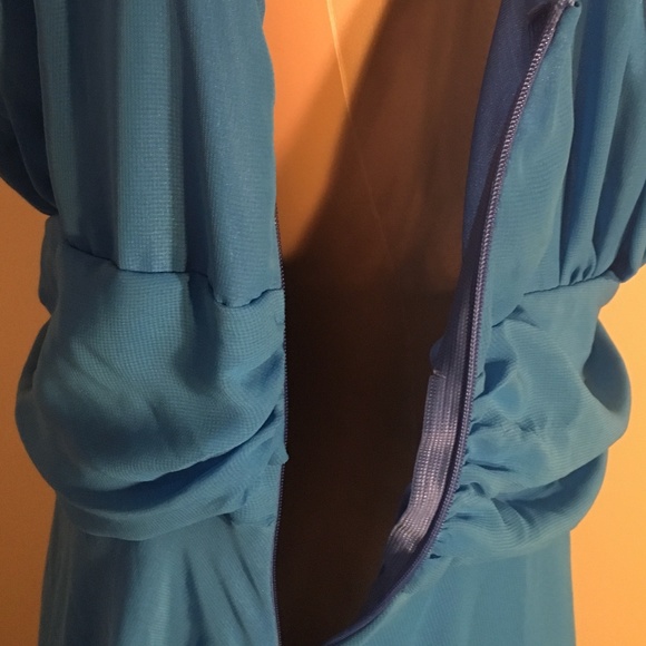 Sheer Light Blue Dress w/side zipper size XXL - Picture 7 of 9
